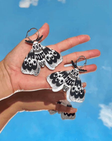 Aretes Polilla Zebra