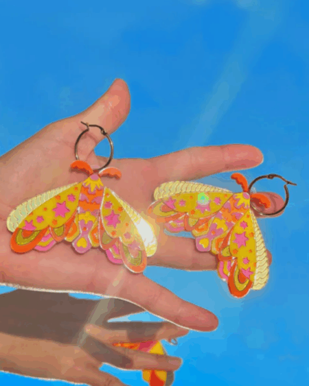 Aretes Polilla Fuego