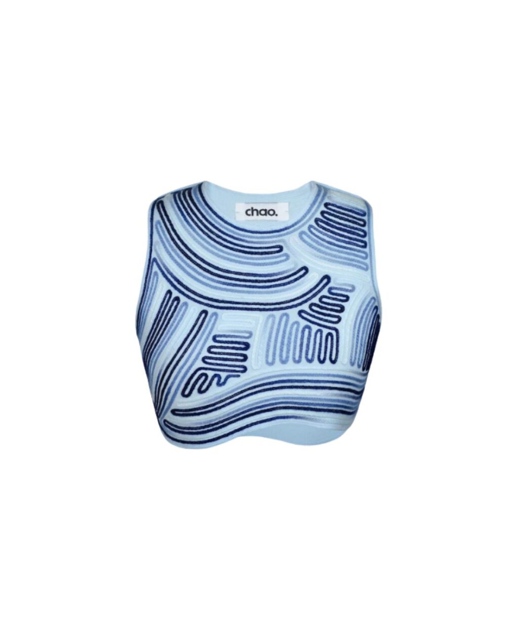 Top Wavy Azul Claro