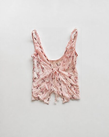 Top Mesh Pink Encaje