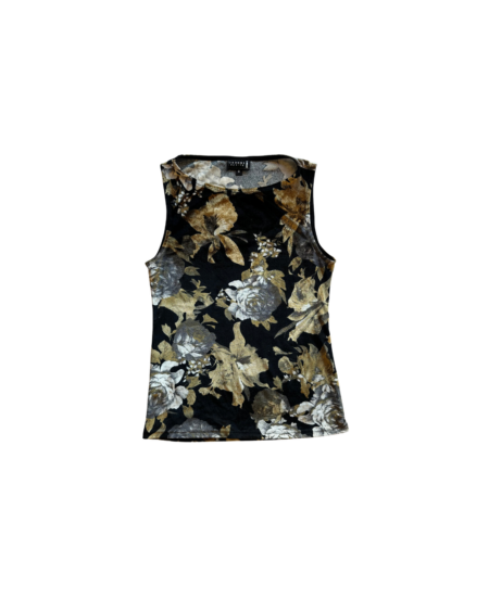 Top Velvet Floral Vintage